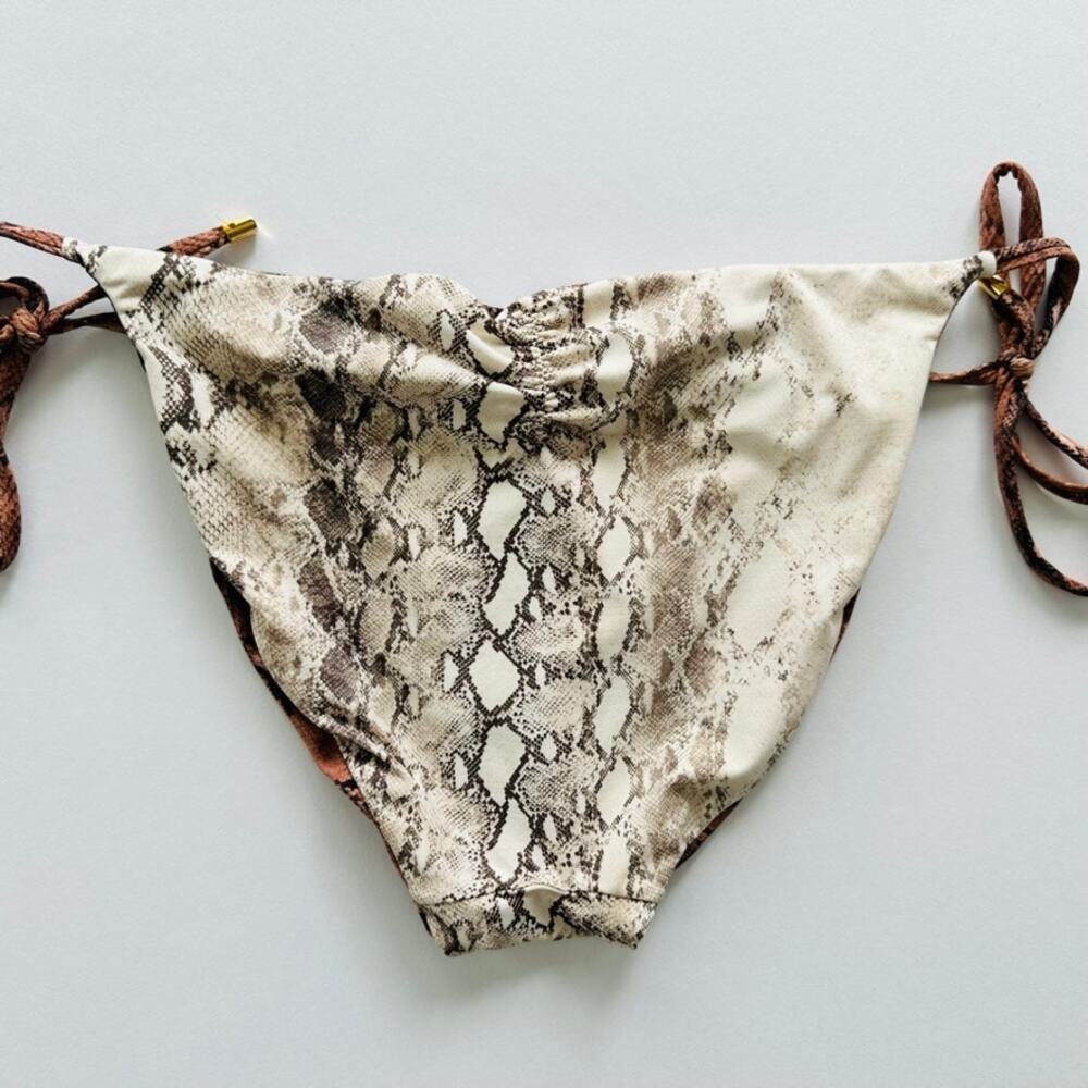 Pilyq Pq Swim Snakeskin Python Reversible Bikini … - image 5